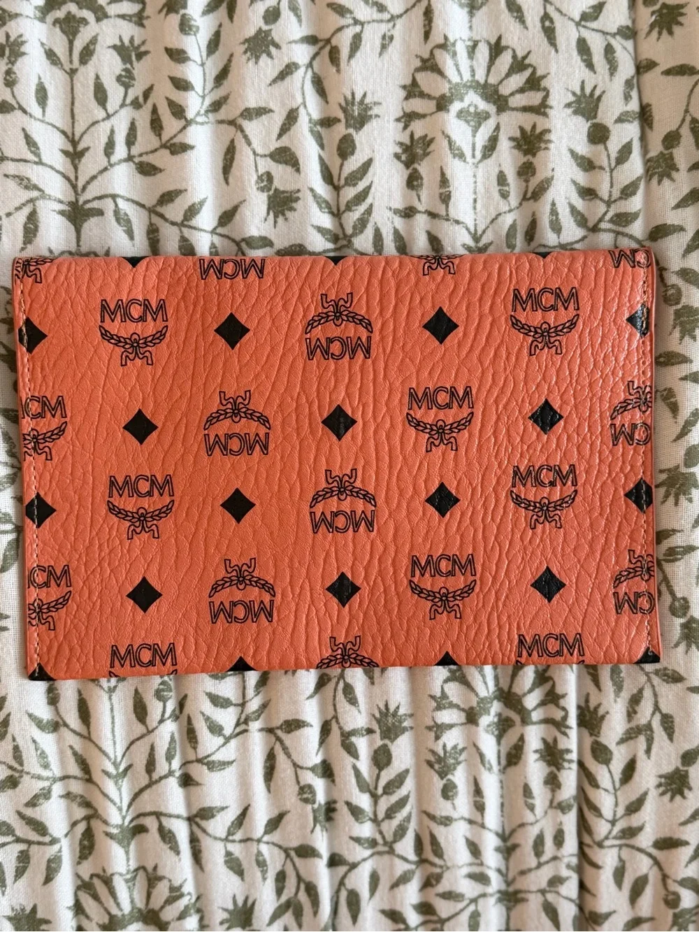MCM Cognac Visetos Envelope Clutch